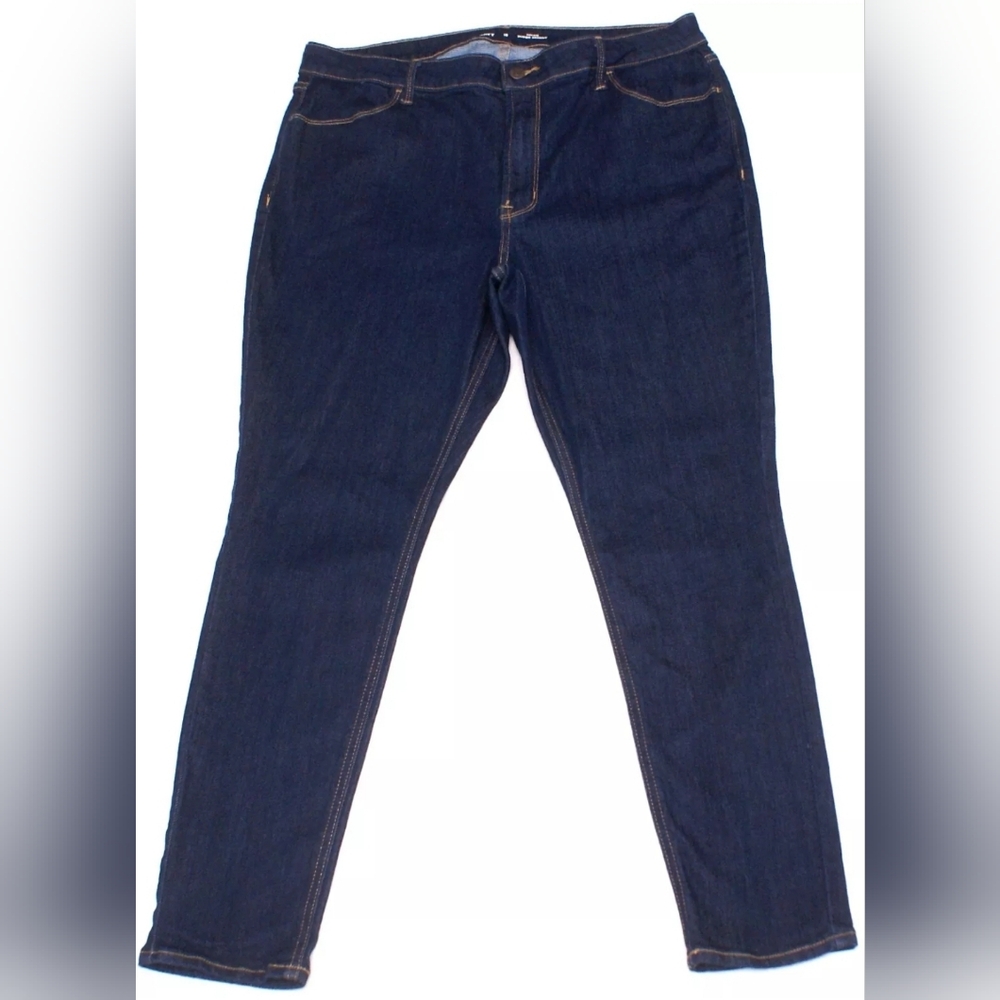 Old Navy Plus Jeans High Rise Super Skinny Dark Blue Wash  Denim Womens 18 NWT